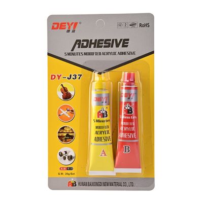Fast Curing Modified Acrylic AB Adhesive with Quick Set (5 minutes) and High Shear Strength (≥16 MPa) for Temperature Resistance (-60~+100°C)