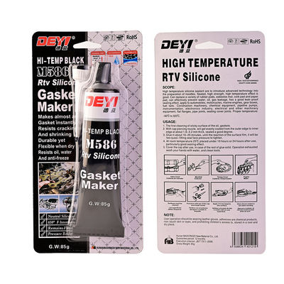 التطبيقات الصناعية 85g Black Temp RTV صانع غسيلات الصمامات السيليكونية