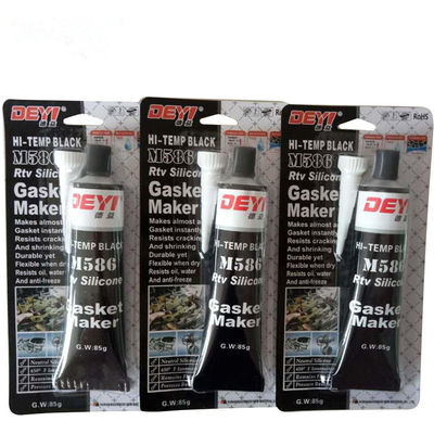التطبيقات الصناعية 85g Black Temp RTV صانع غسيلات الصمامات السيليكونية