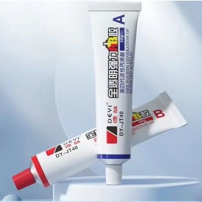 الاكريليك المادة الرئيسية الكريستال واضح AB الغراء اللاصق للالتصاق القوي مع PVC