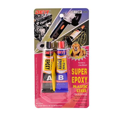 غراء إيبوكسي AB شفاف مقاوم للحرارة العالية مع مدة صلاحية 12 شهرًا لربط قوي