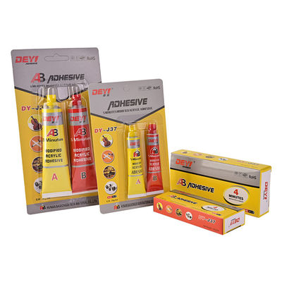 غراء أكريليك معدل DEYI J37 لإصلاح السلع اليومية مع مقاومة عالية للصدمات ومقاومة للحرارة (-60~+100 درجة مئوية)