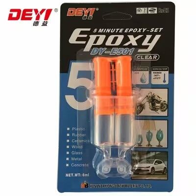 5-Min Fast Cure Clear Epoxy AB Glue - مادة لاصقة منخفضة الرائحة لربط الفولاذ والبلاستيك