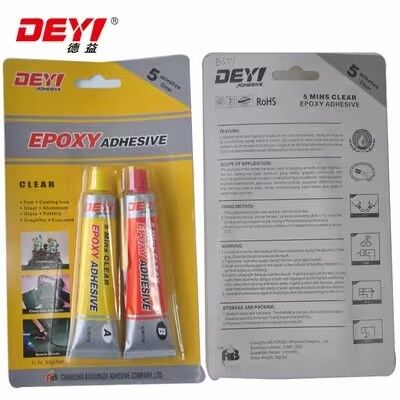 5-Min Fast Cure Clear Epoxy AB Glue - مادة لاصقة منخفضة الرائحة لربط الفولاذ والبلاستيك