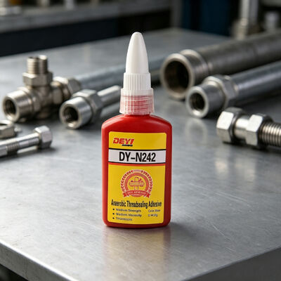 DY-N242 Red Threadlocker Anaerobic Adhesive High-Strength for sealing screws and nuts. Anti-rust, medium viscosity
